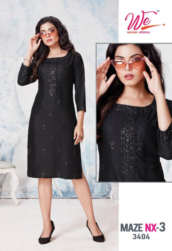 We Maze Nx Vol 3 Rayon Slub Designer Kurti Collection